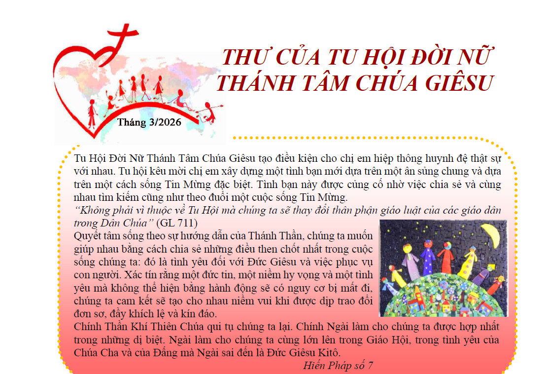 Thư của Tu hội đời 2025